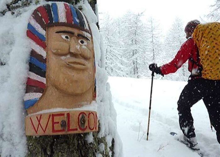 Ciaspolate Trek Lifeintrek Zainoinspalla neve Ciaspole Val Germanasca Montagne Innevate