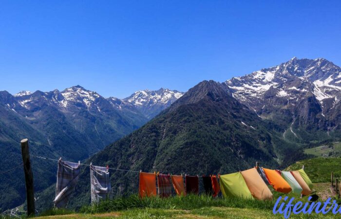 Panorama Alpe ospizio sottile Sattal Monte Rosa Trekking Milano