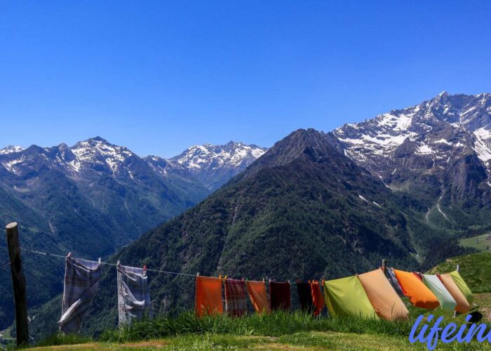 Panorama Alpe ospizio sottile Sattal Monte Rosa Trekking Milano